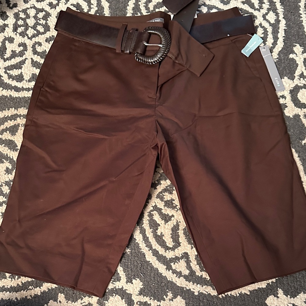 Women’s Brown Shorts with Belt